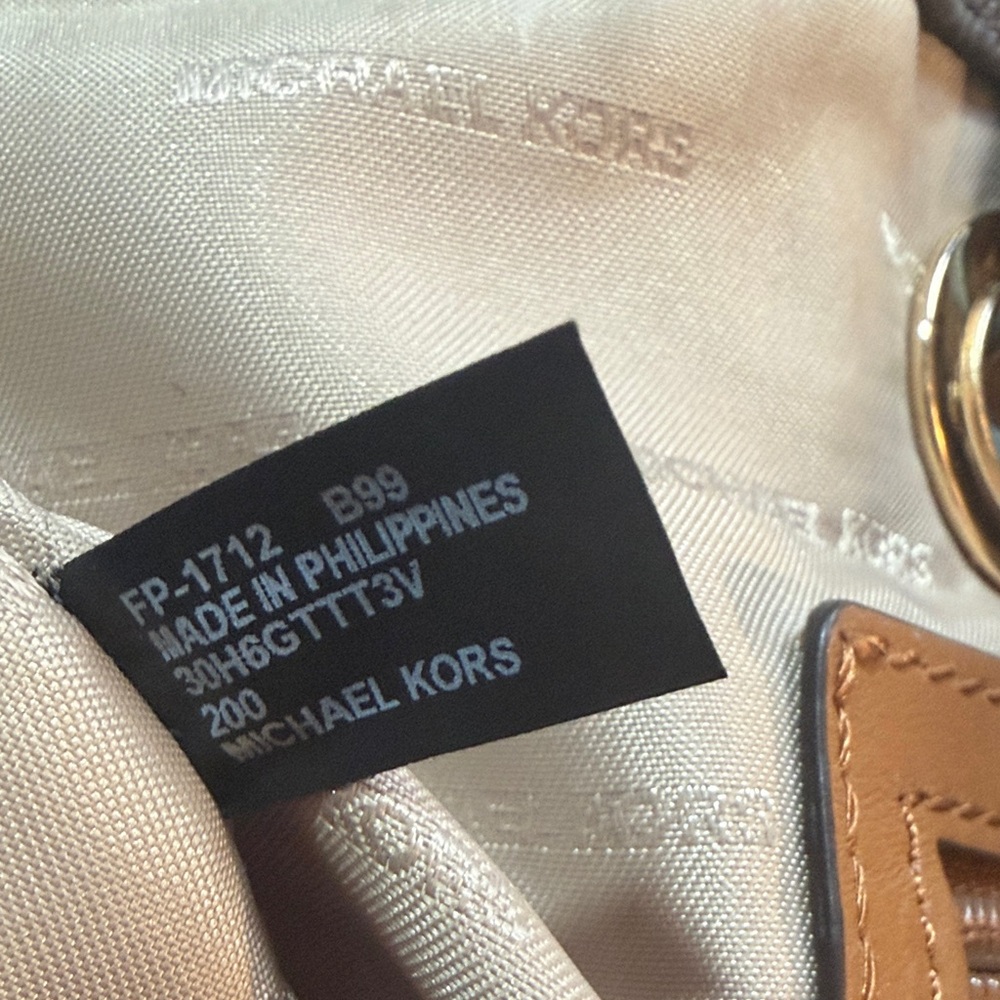 Michael Kors Marilyn Medium Dark Brown Tote with Gold Accents - Picture 7 of 12